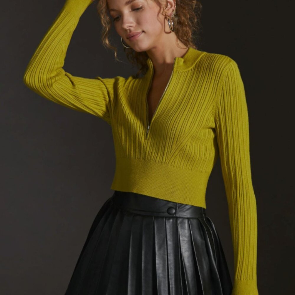 Maeve Leila Half Zip Sweater